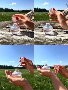 Secret Nature-Perfume Bottle collage, Klaus Martin